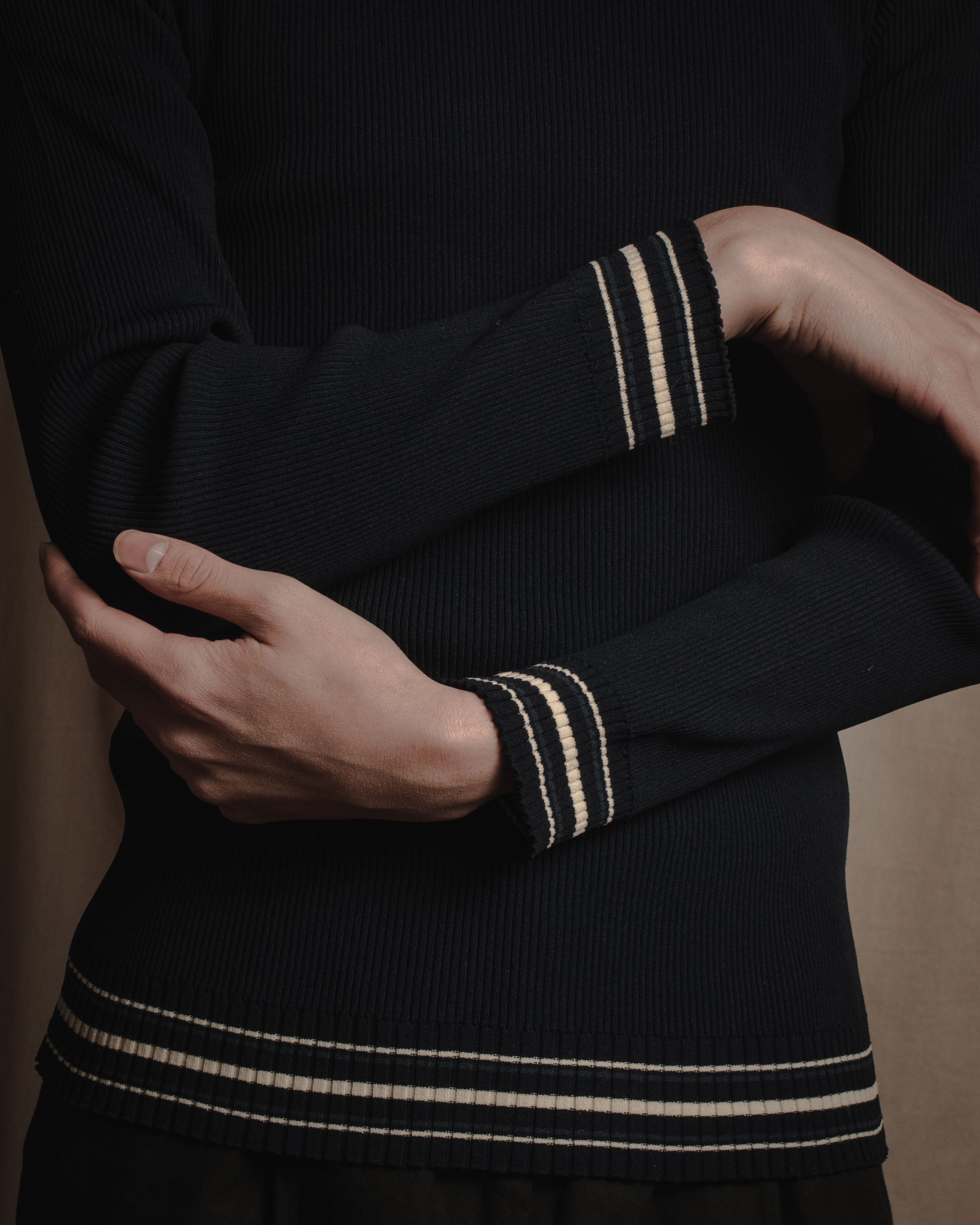 "Jean Paul GAULTIER CLASSIQUE"
Mid 90s nylon rib knit sweater