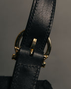 “Salvatore Ferragamo” 90’s-00’s Gancini top handle box calf bag