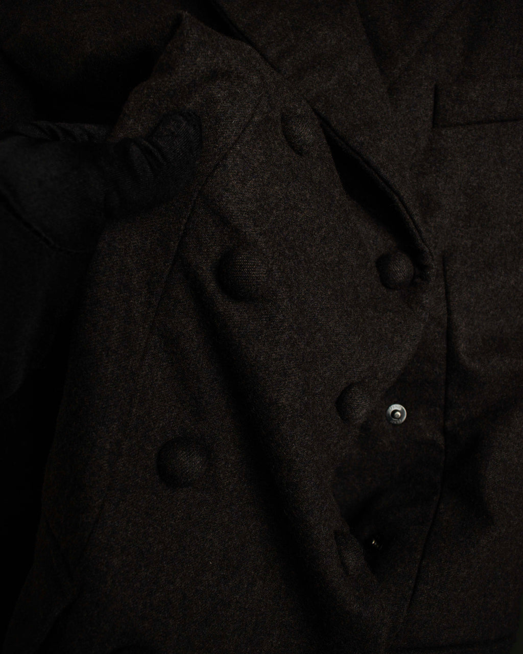 "FENDI" Double-breasted heavy duty wool flannel jacket