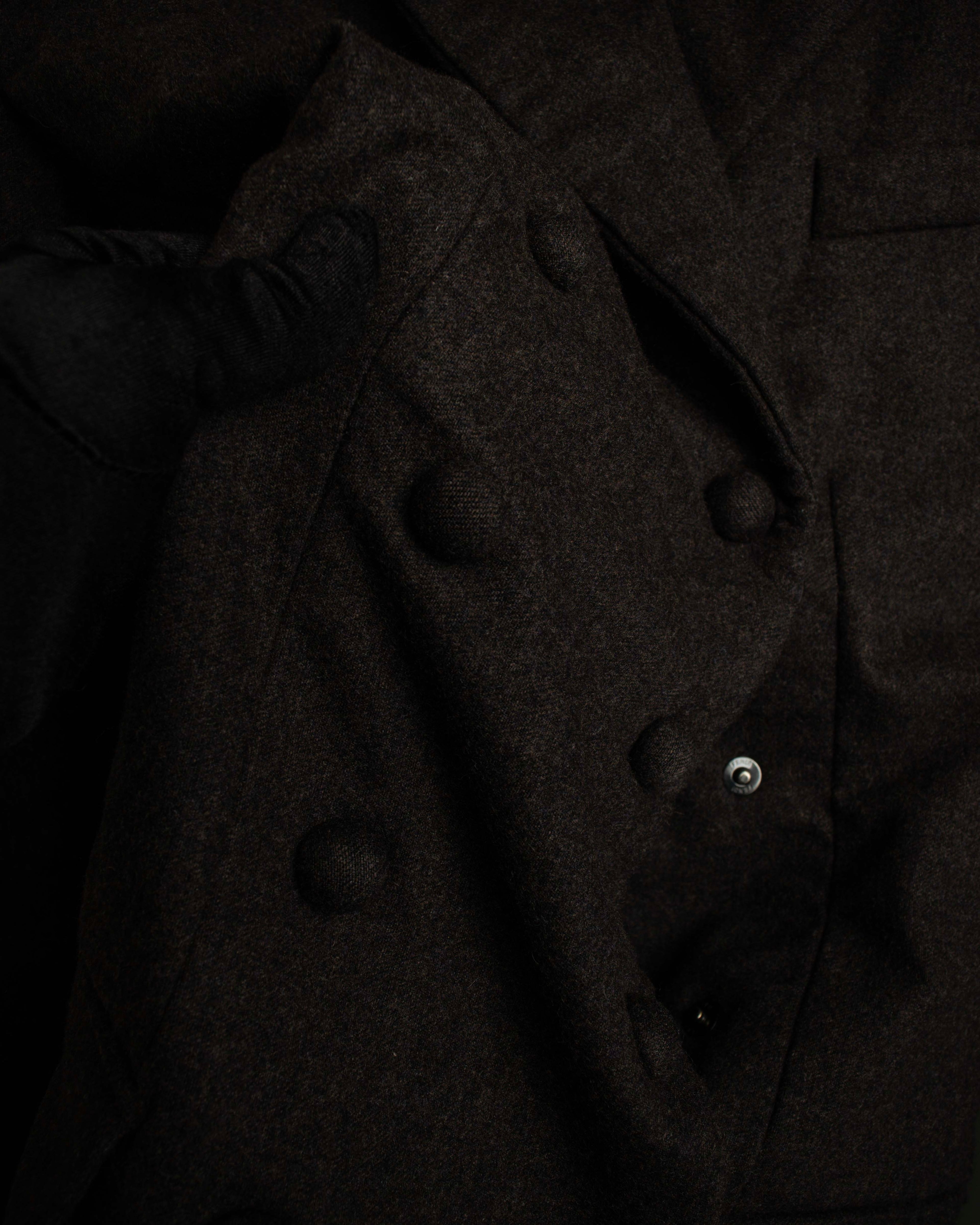 "FENDI" Double-breasted heavy duty wool flannel jacket