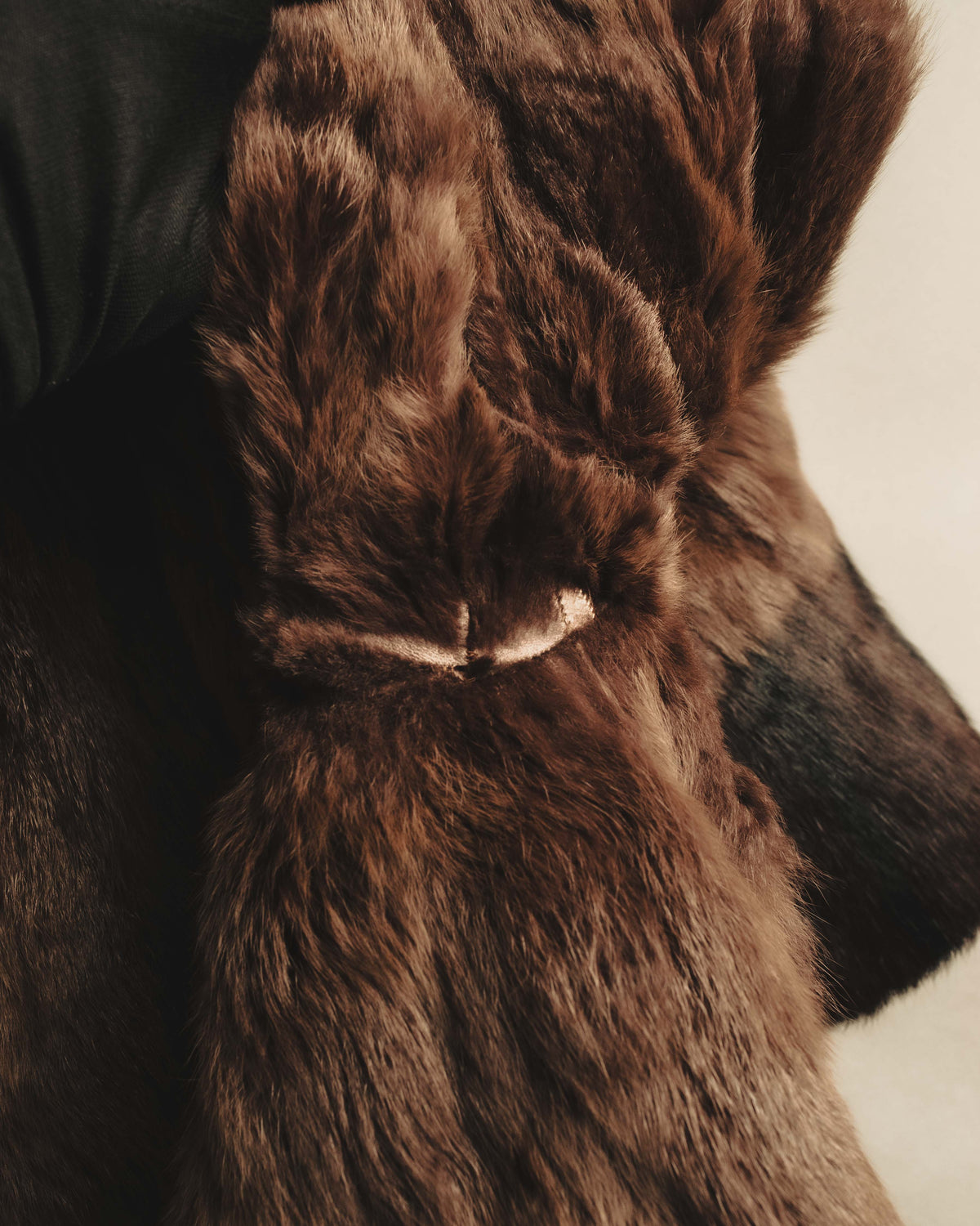 "ROBERTO VALENTINO" Reversible brown fur coat