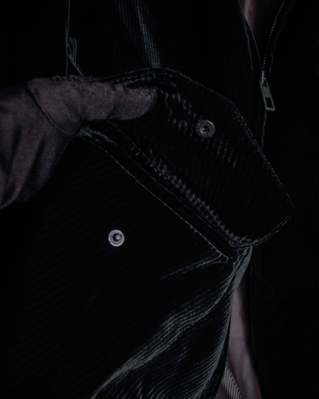 "GIORGIO ARMANI" Velour corduroy double zip up jacket