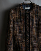 "PRADA" Multicolor mixed tweed short jacket