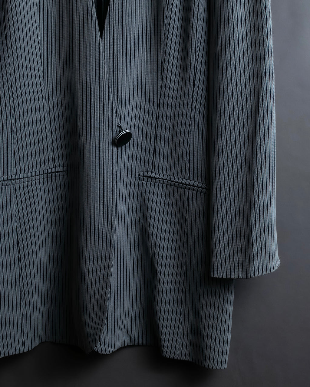 "Christian Dior" Pinstripe collarless jacket