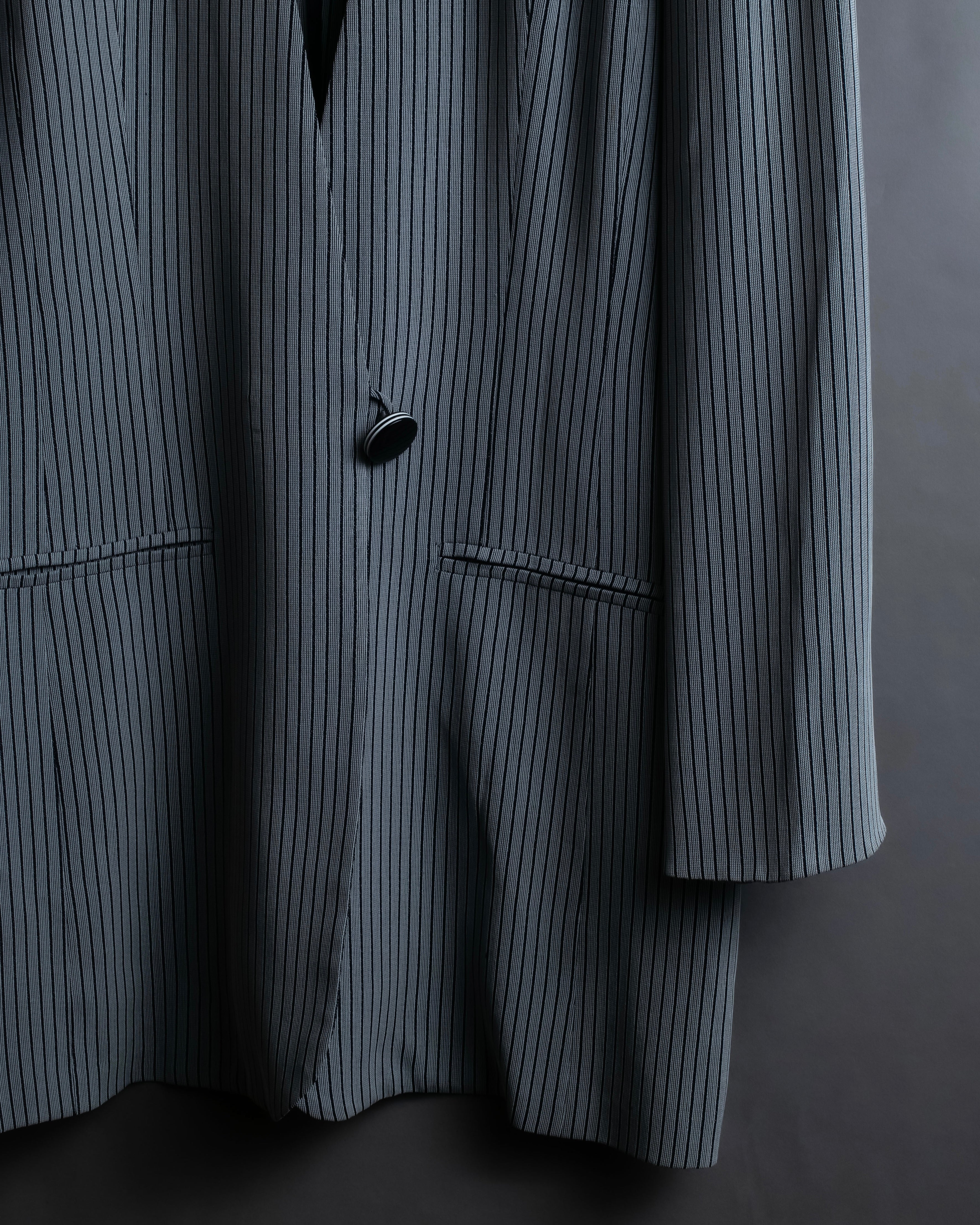 "Christian Dior" Pinstripe collarless jacket