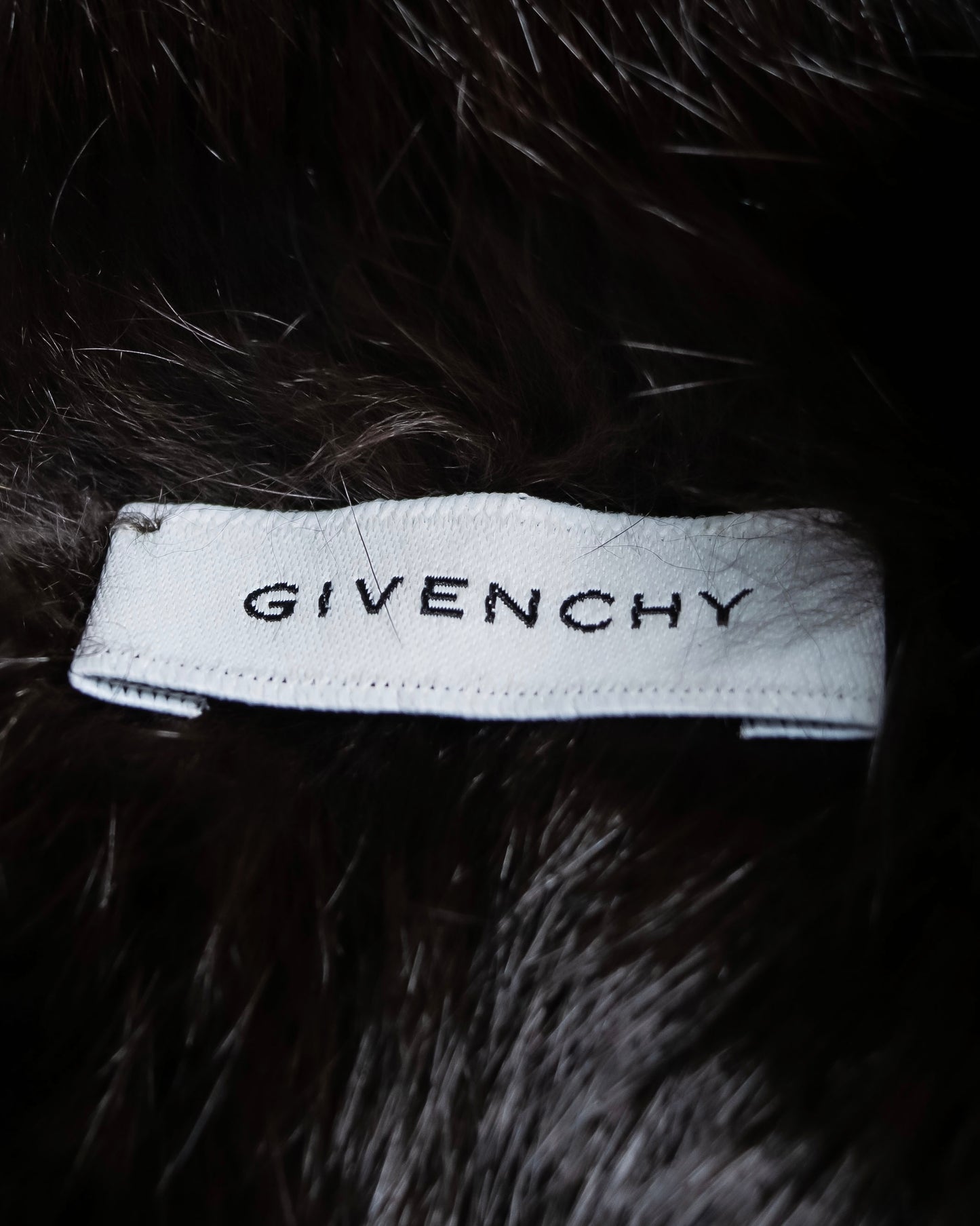 "GIVENCHY" Fur & leather used reversible short shawl collar jacket