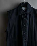 "MAISON MARGIELA" 13SS Panel design sleeveless black shirt