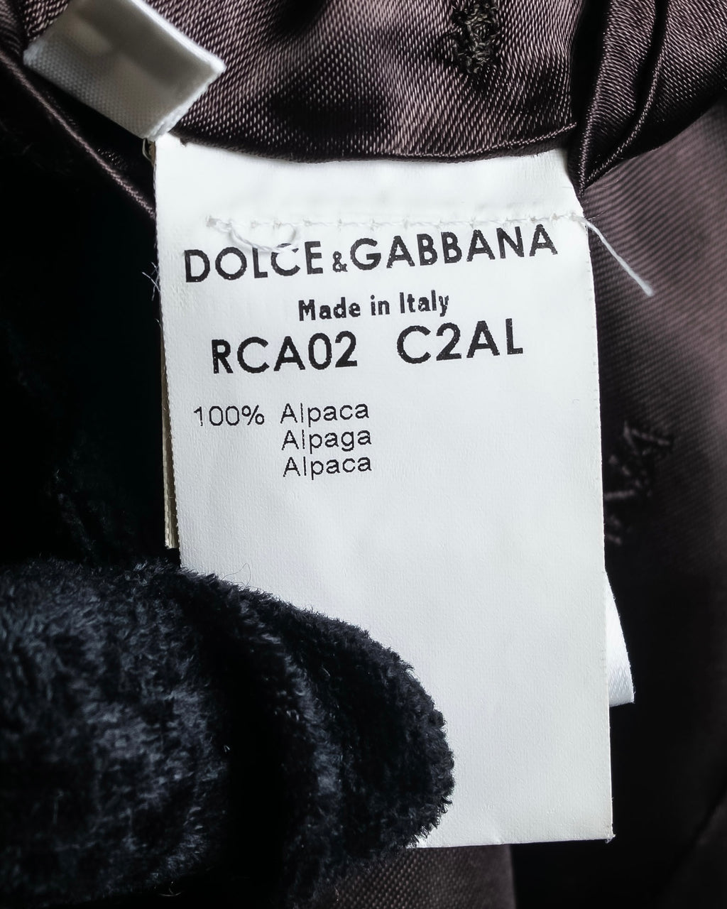 "Dolce &amp; Gabbana" Herringbone pattern slim shape chester coat
