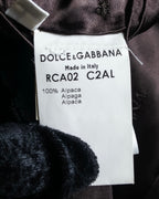 "Dolce &amp; Gabbana" Herringbone pattern slim shape chester coat