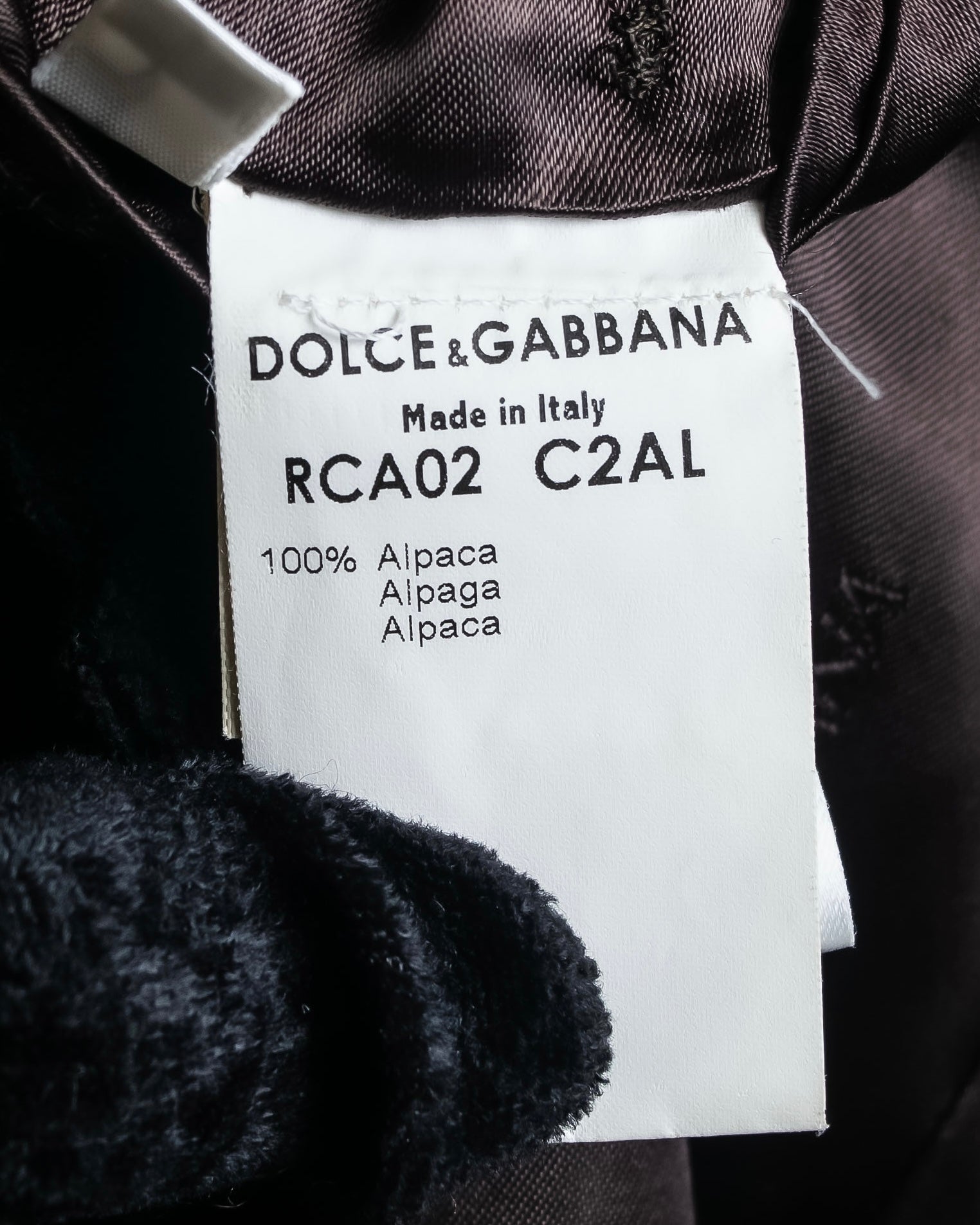 "Dolce &amp; Gabbana" Herringbone pattern slim shape chester coat