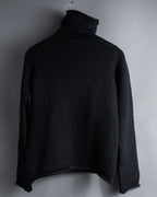 "Y’s" 17AW textured turtleneck knit sweater