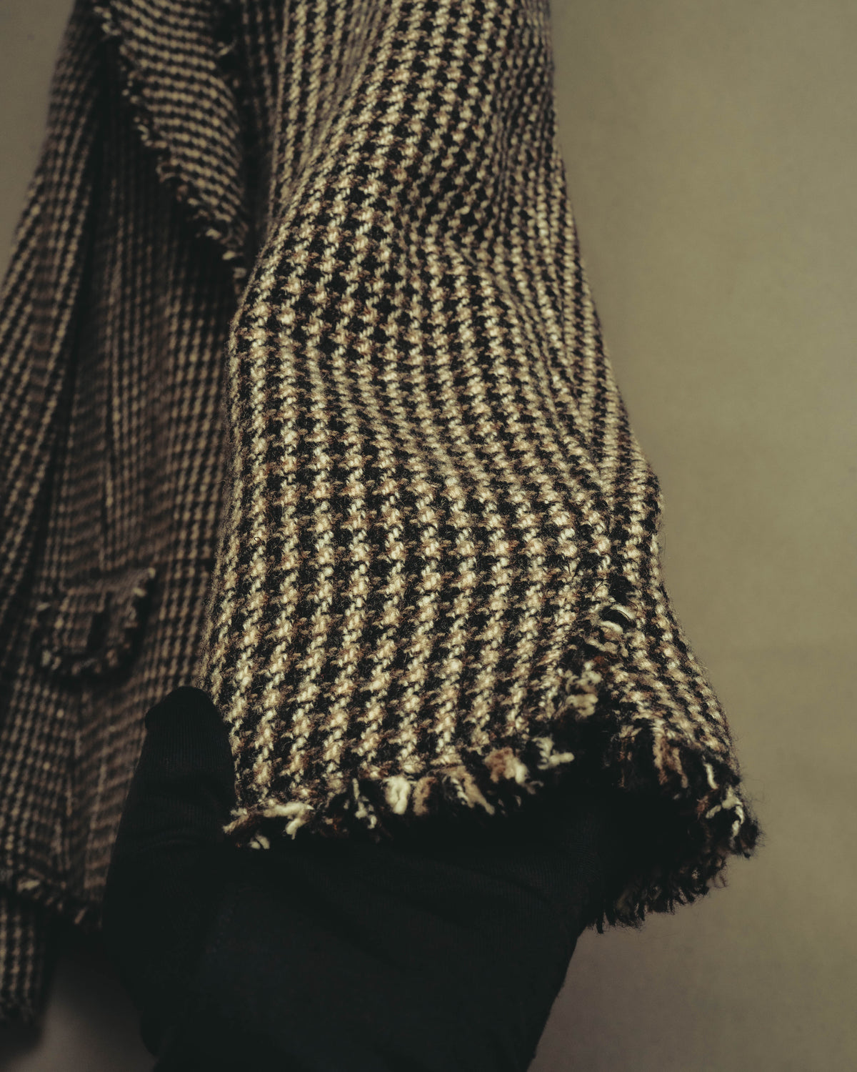 "BURBERRY LONDON" 00's-10's Fringed tweed blazer