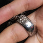 "CHANEL" Cocomark engraved rhinestone design camellia ring