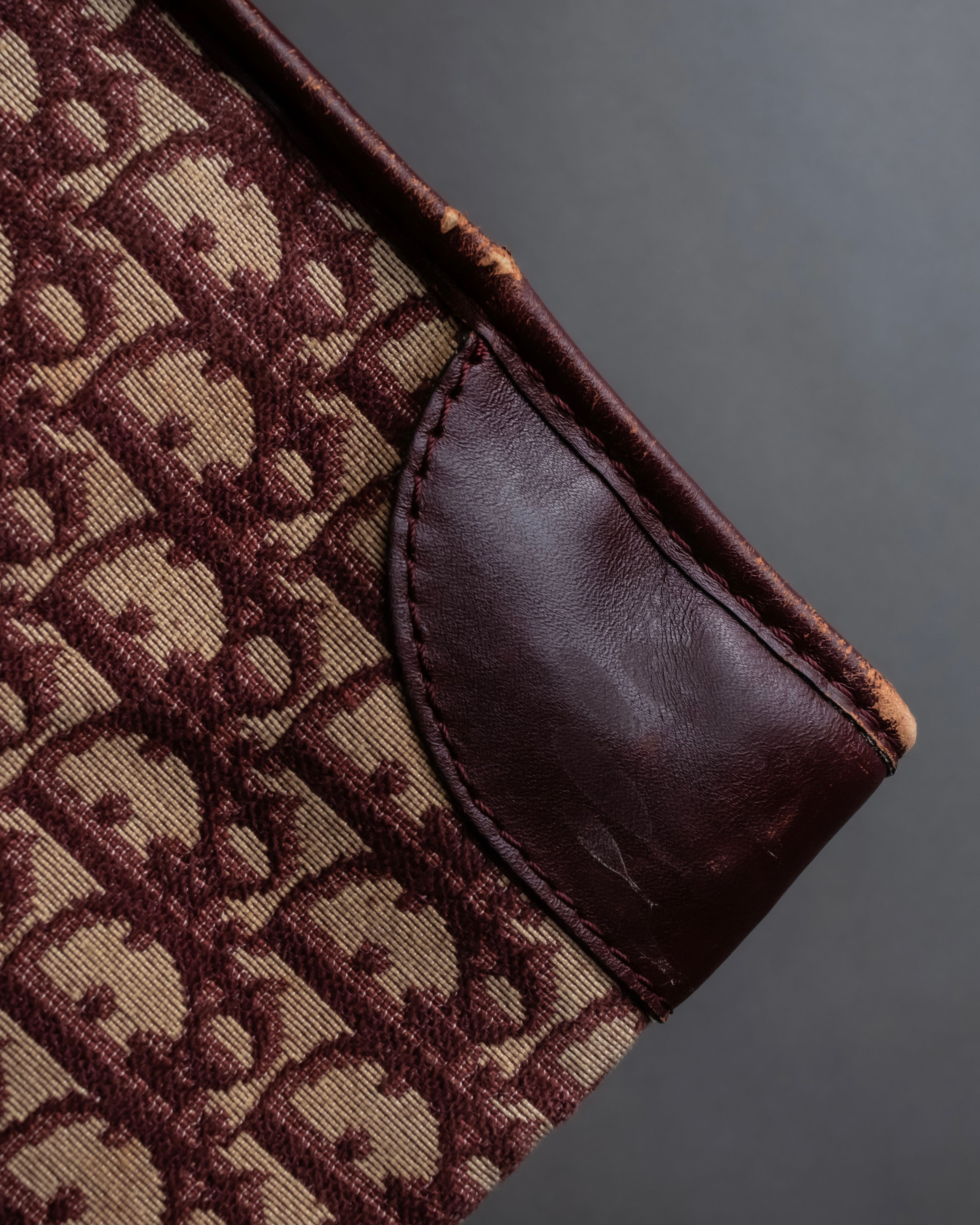 "Christian Dior" Trotter monogram jacquard boston bag