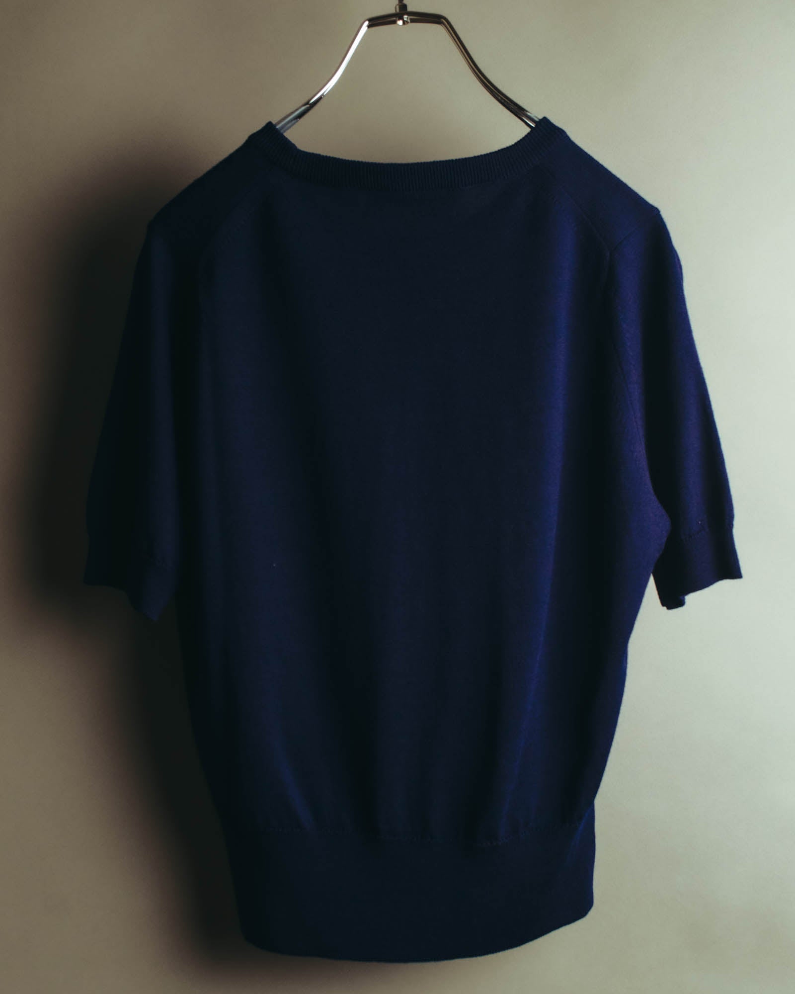 "JOHN SMEDLEY" 90's-00's Fine gauge short sleeve wool knit sweater
