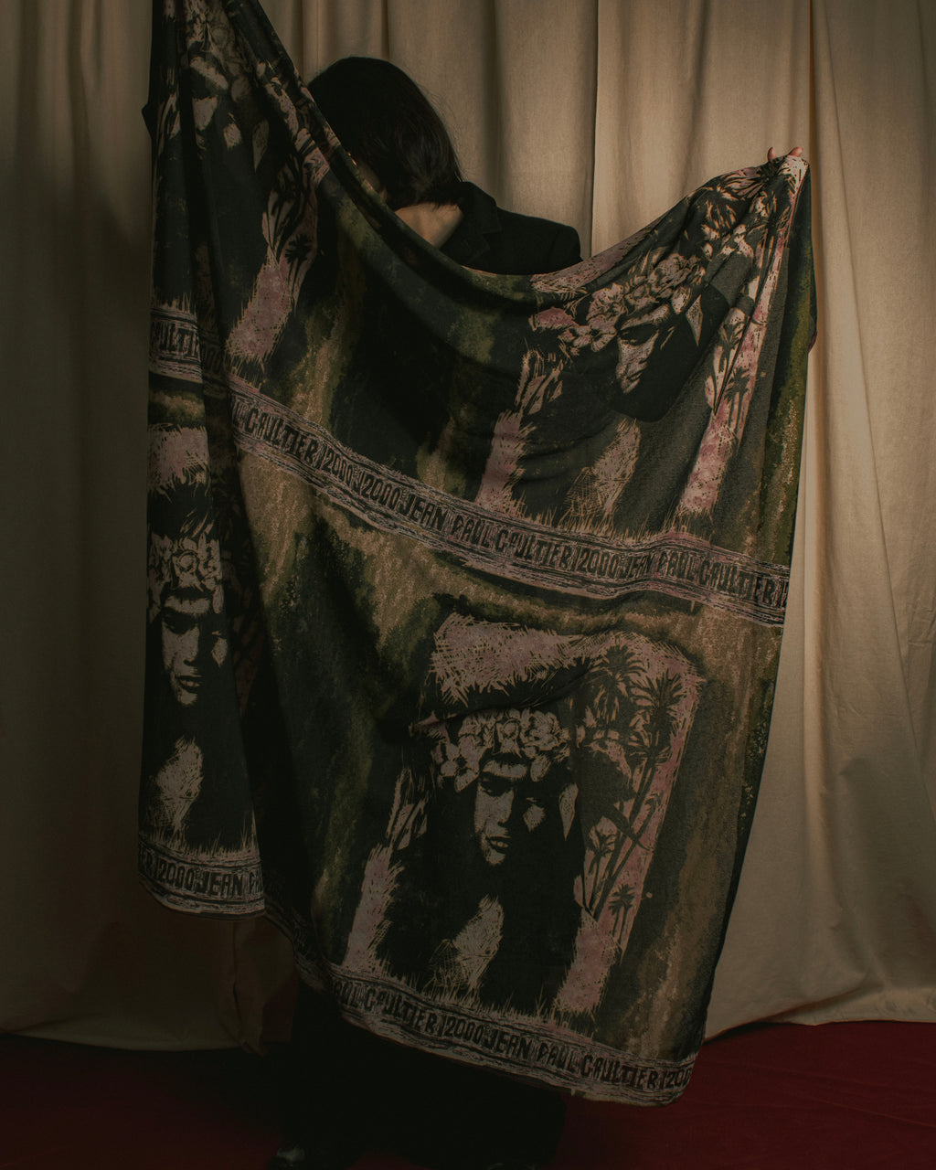 “Jean Paul Gaultier” Printed portrait large scarf