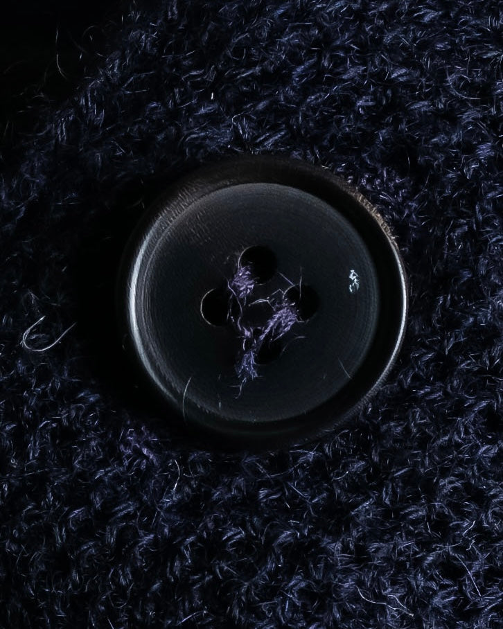 Hermès Camiseta de punto de cachemira azul marino hermosa