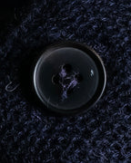 Hermès Camiseta de punto de cachemira azul marino hermosa