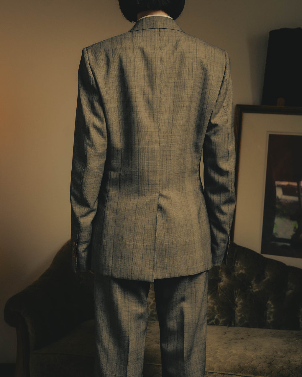 -SPECIAL- “GUCCI” 2019-2021 Glen check double-breasted wool suit