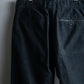 "HERMES" Leather trimmed design tapered pants