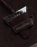 "LOEWE" Textured suede panel barcelona shoulder bag
