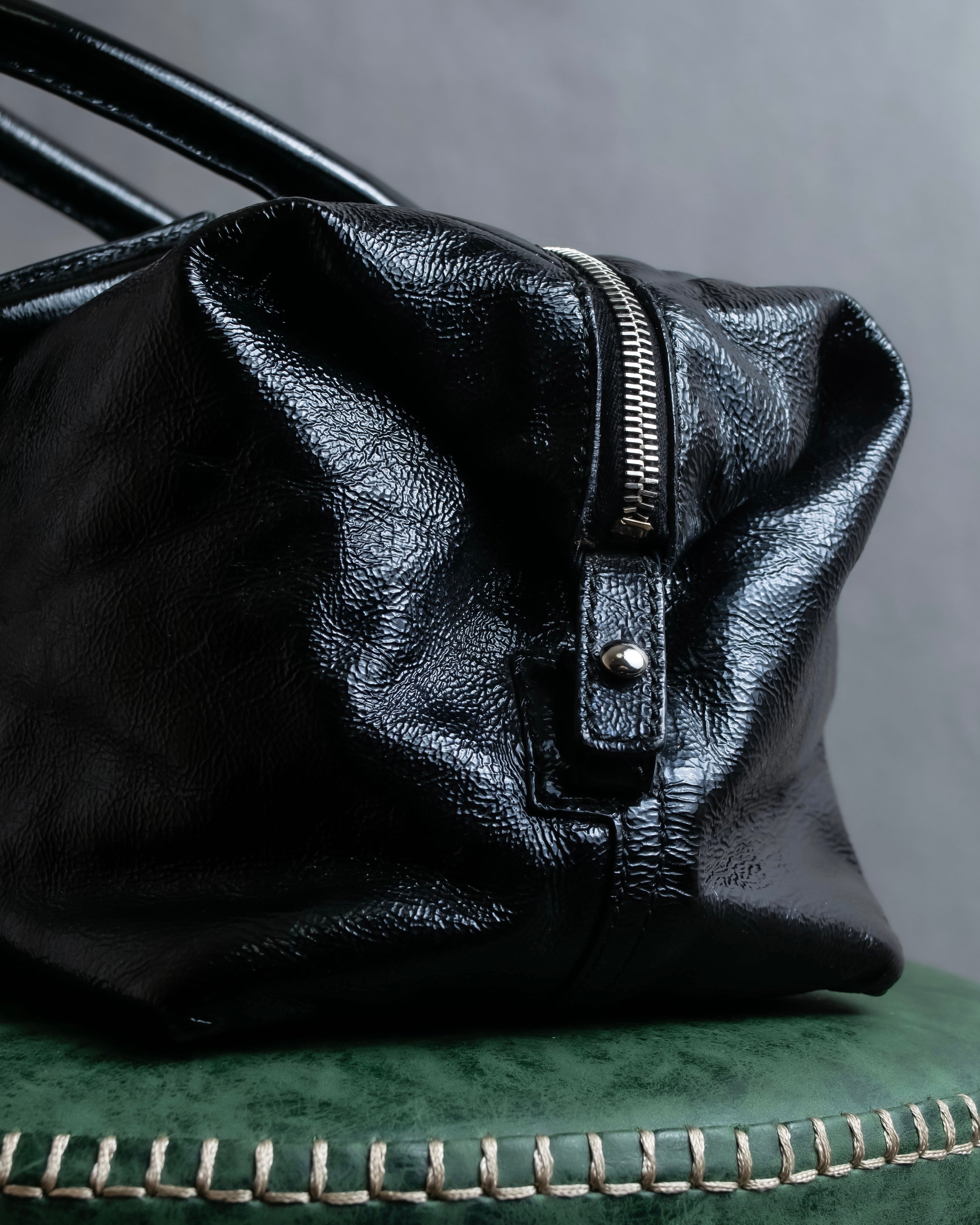 "YVES SAINT LAURENT" Glossy leather easy boston bag