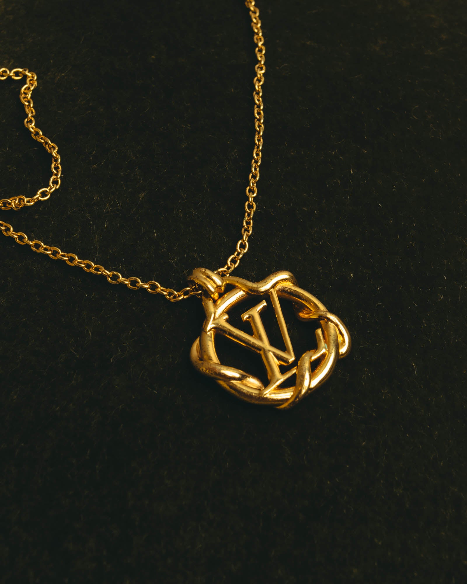 "Louis Vuitton" 2010's Gold-tone chain necklace