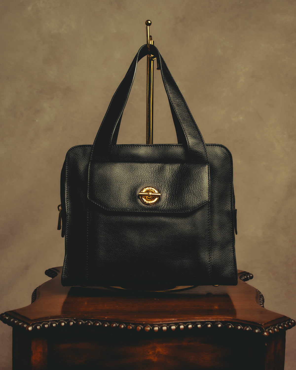 "CELINE" 80's-90's Classic leather top-handle bag
