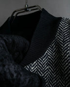 "John Galliano" Herringbone weave short length zip blouson