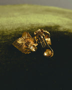 "Christian Dior" 70's-80's Sculptural botanical clip-on earrings