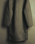 “BALENCIAGA” 00’s-10’s Wool angora wide-lapel coat