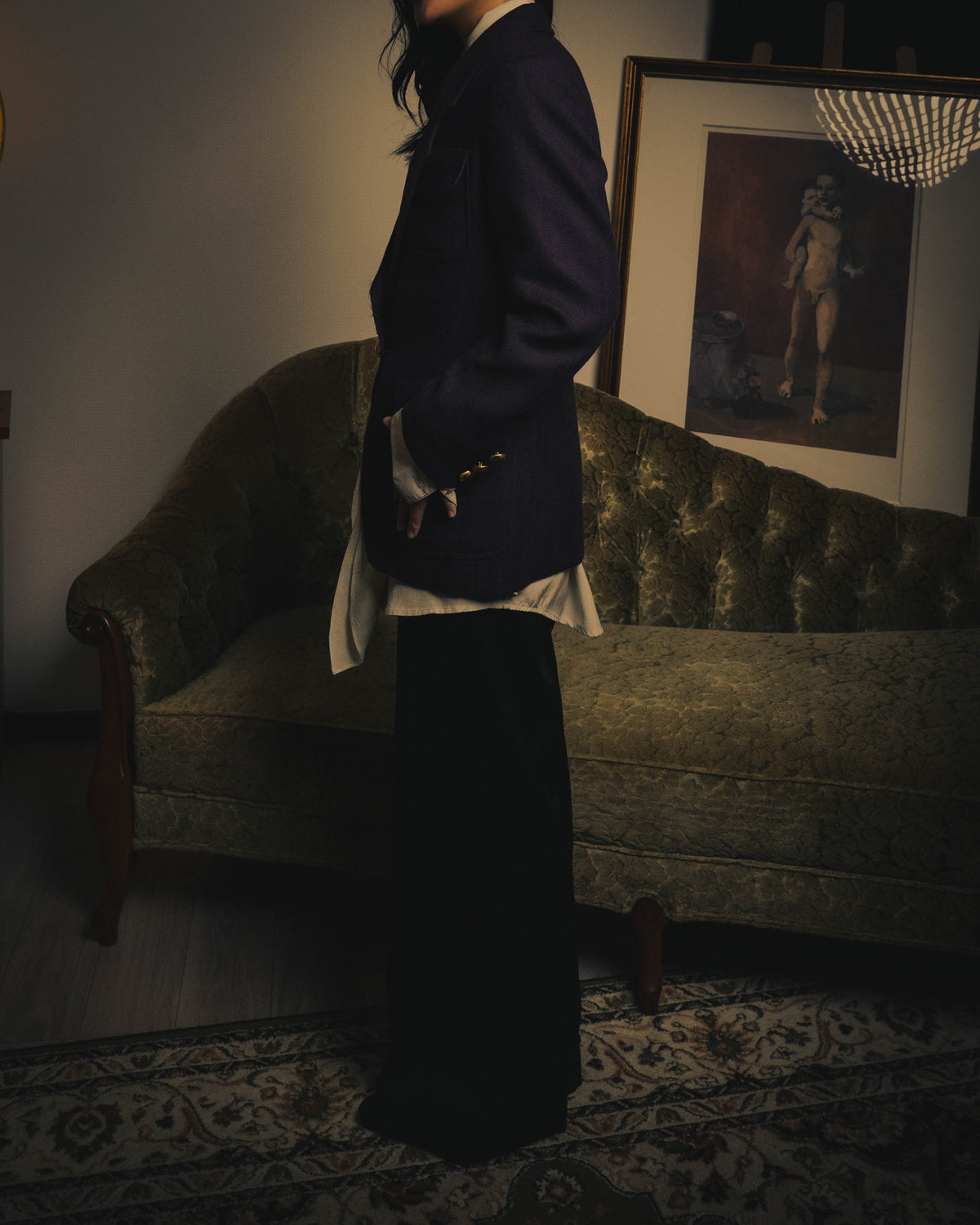 –SPECIAL– “GUCCI” 80’s-90’s Sculptural tailored blazer with gold buttons