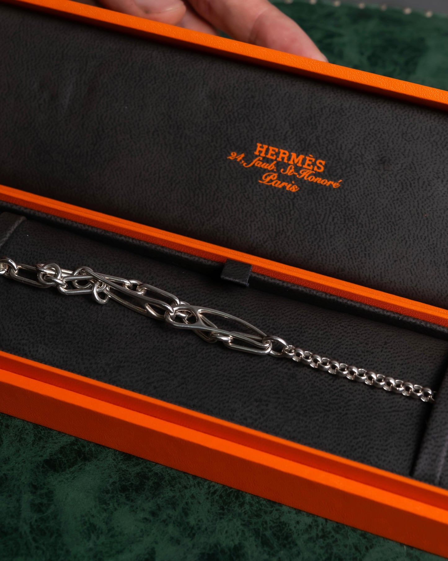 "HERMES" Chaine d'Ancre punk series silver 925 bracelet