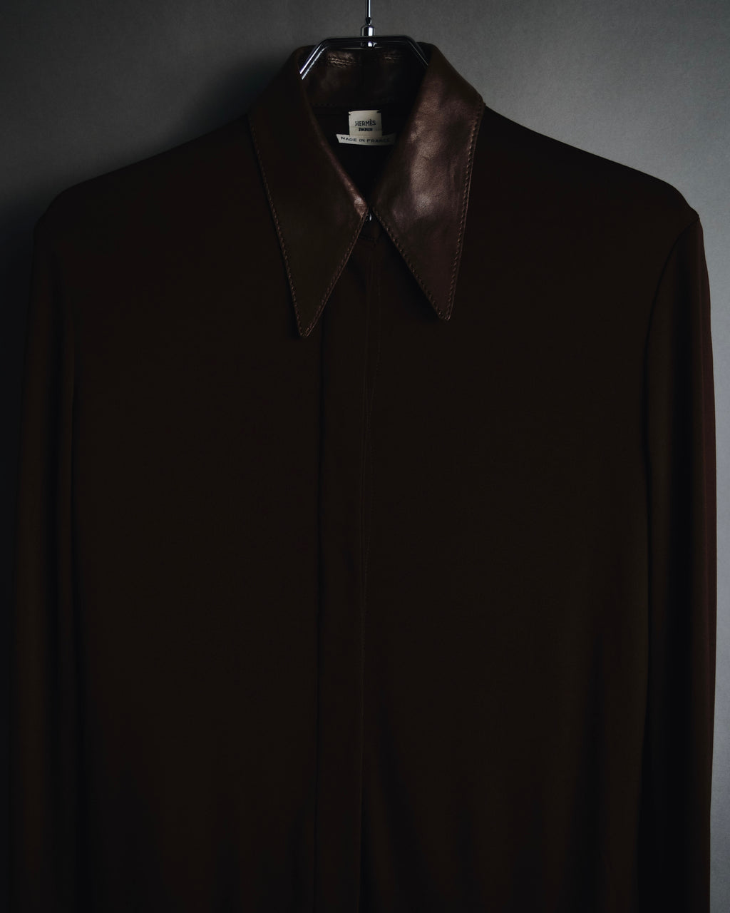 –SPECIAL– "HERMES"
00’s Transformable leather-trim viscose shirt