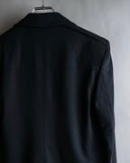 "GUCCI" 90's Beautiful draping fly-front tailored jacket