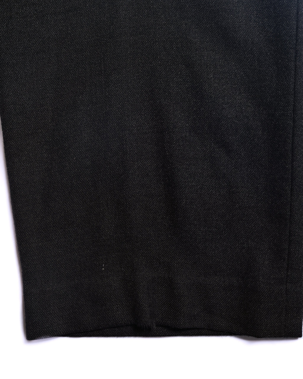 HERMES/ Straight Silhouette Wool Tuck Trousers