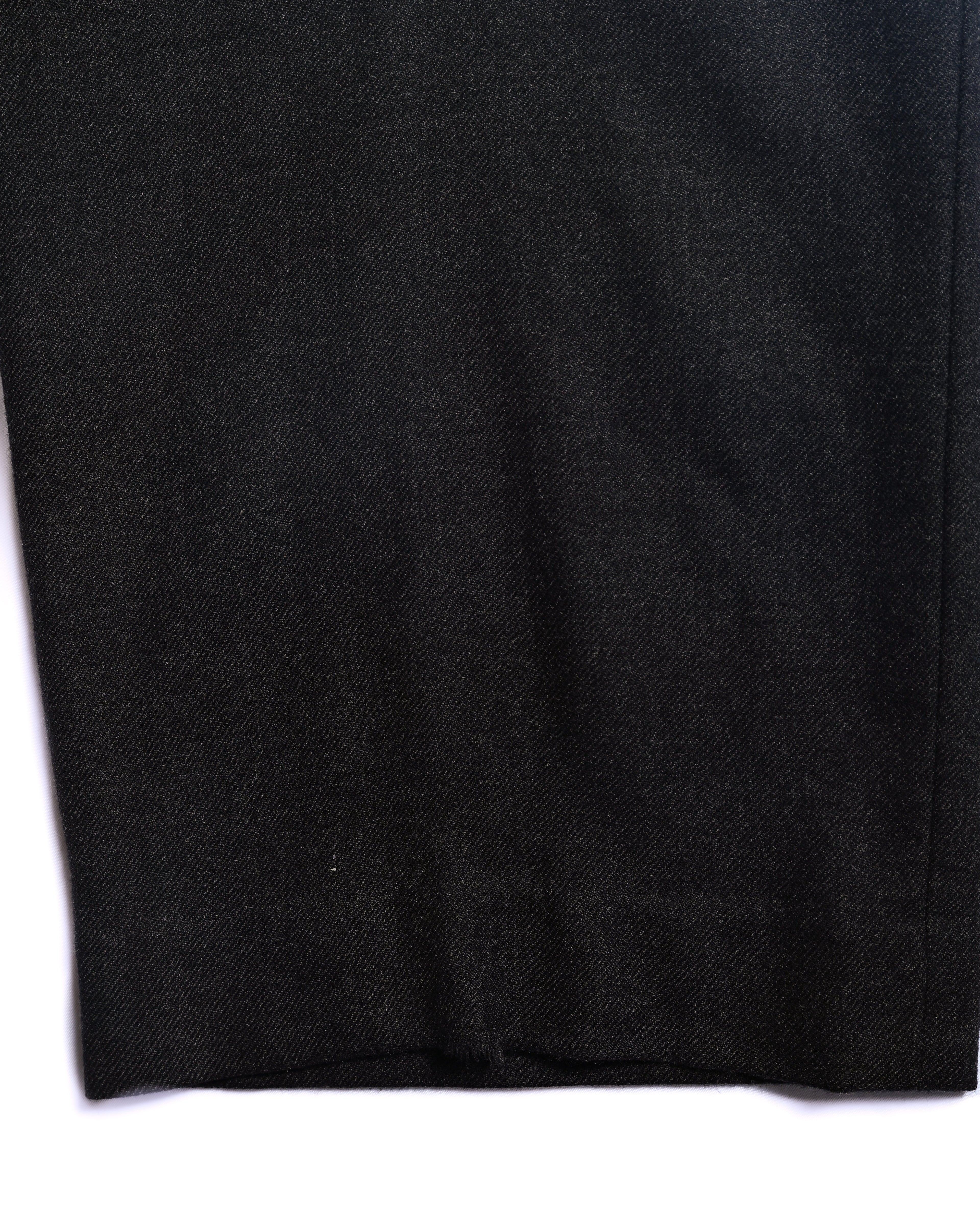 HERMES/ Straight Silhouette Wool Tuck Trousers