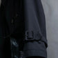 "VALENTINO" Belt docking design leather switching trench coat