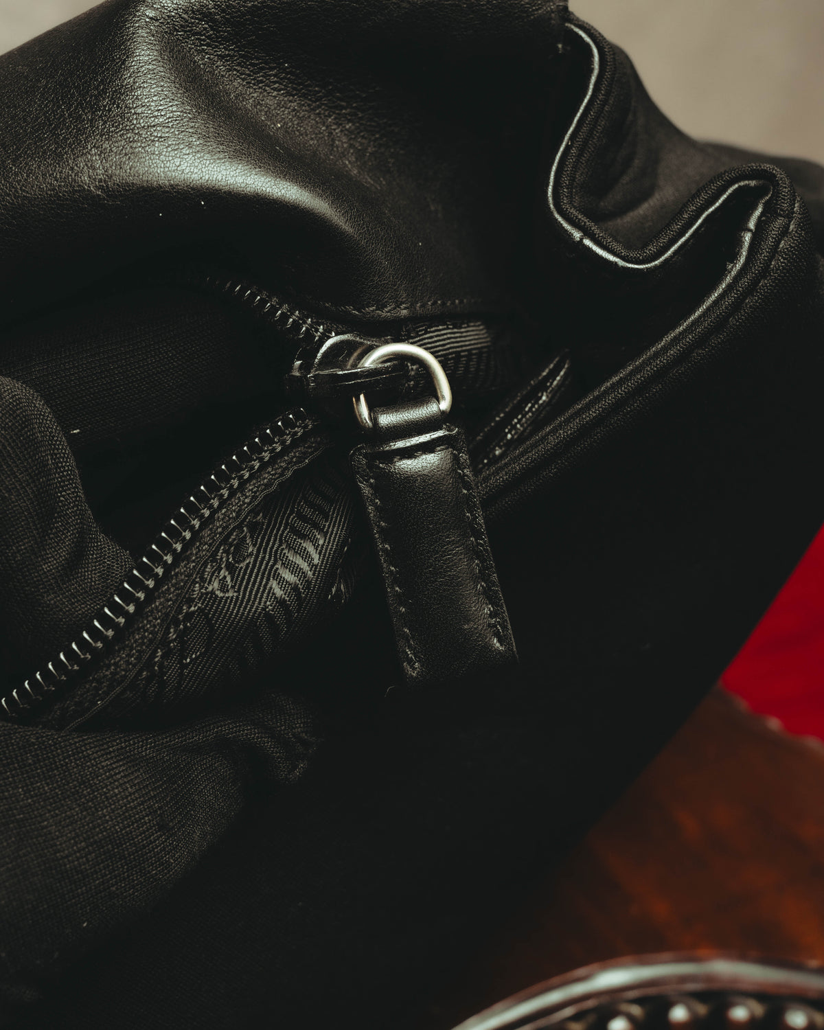 “PRADA” 90’s-00’s Nylon and leather flap messenger bag
