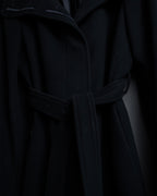 "BURBERRY" Belted design stand collar cashmere mix long coat