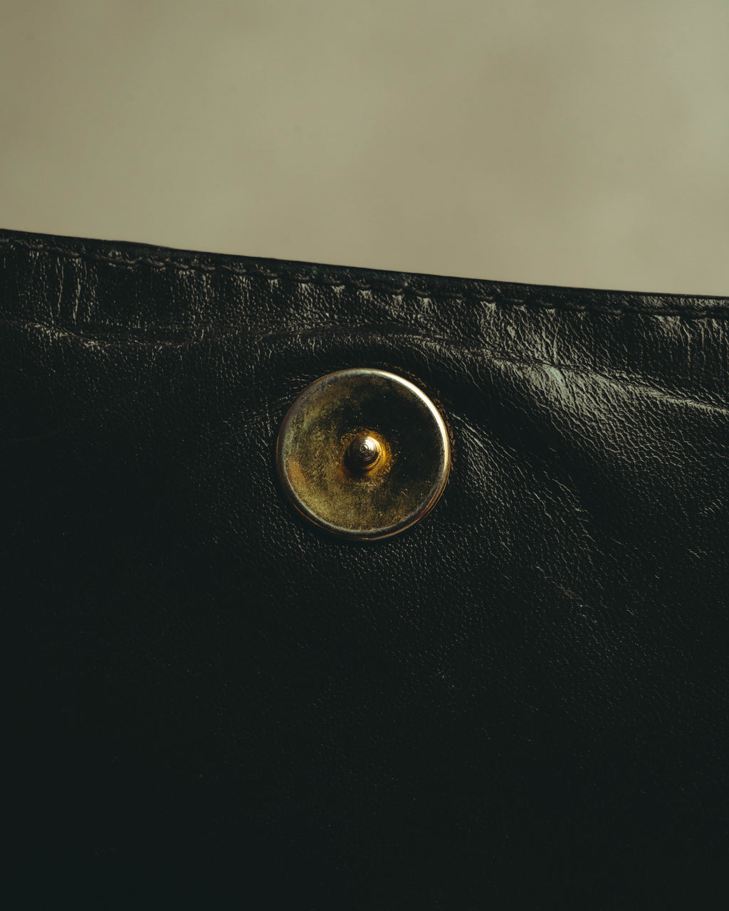 “BALENCIAGA” 80’s-early 90’s double BB leather chain shoulder bag