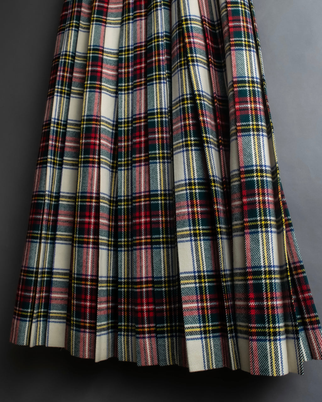 "PINK HOUSE" Tartan check pleated wrap skirt