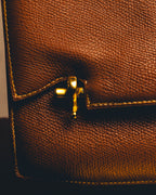 -SPECIAL- "Hermès" 80's Structured leather shoulder bag