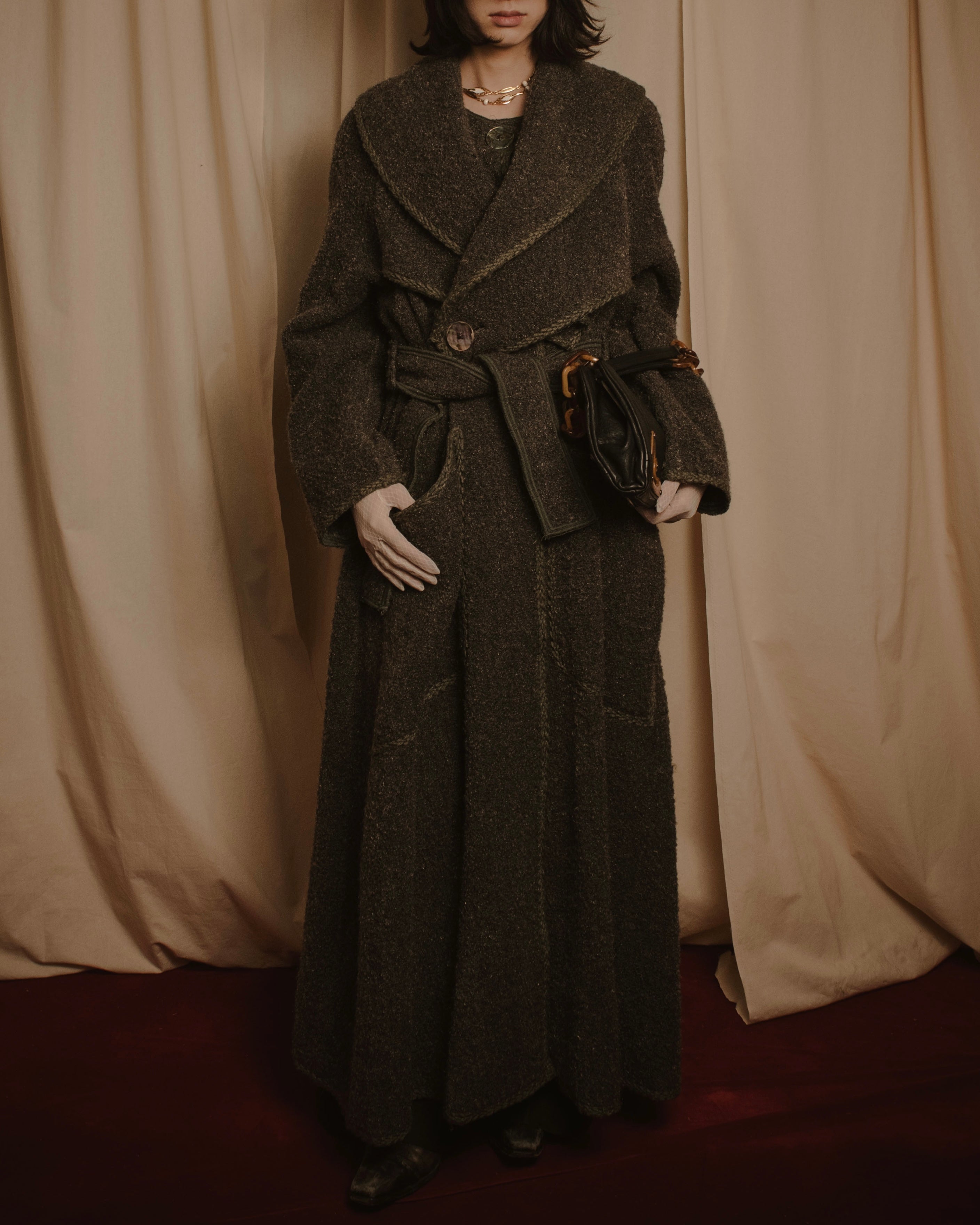 –SPECIAL– "FENDI"
Late 80s-early 90s oversized pile wool wrap coat