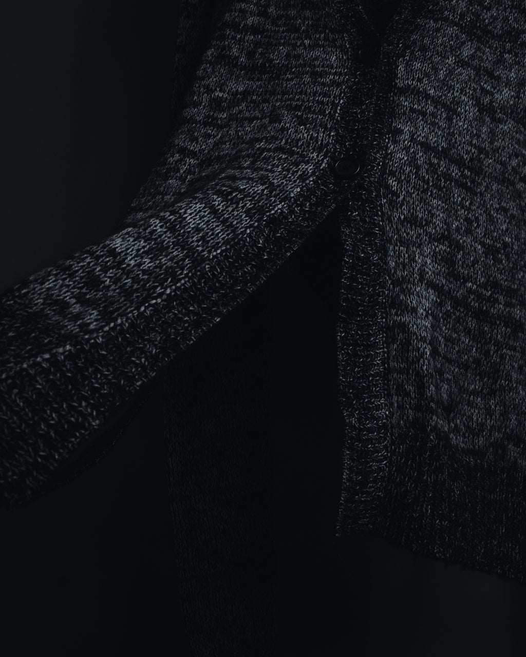 "Maison Martin Margiela" 2011AW deconstructed melange mohair wool cardigan