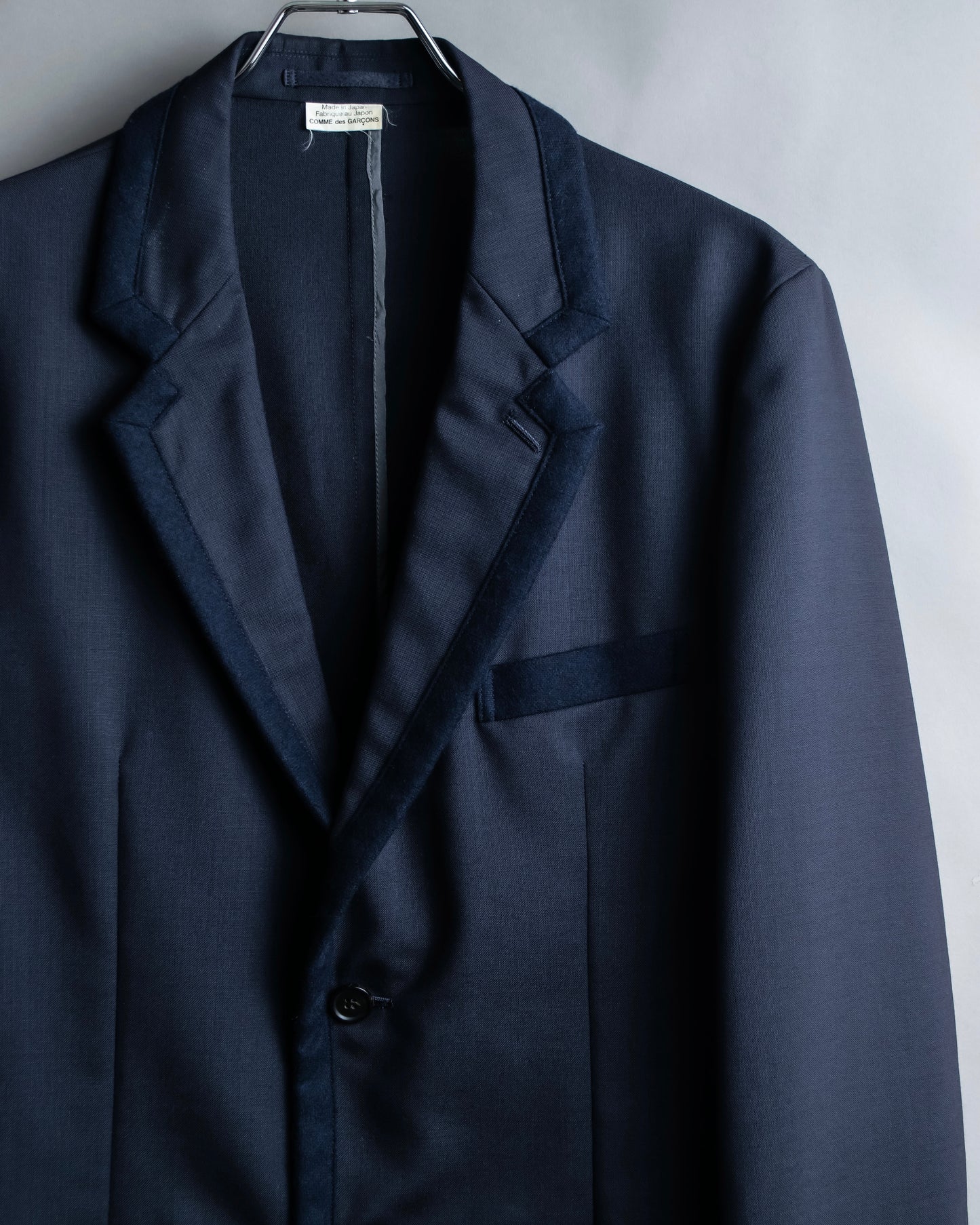 "COMME des GARCONS HOMME DEUX" Different material tailored jacket