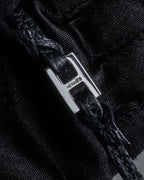 "HERMES" H motif design leather choker