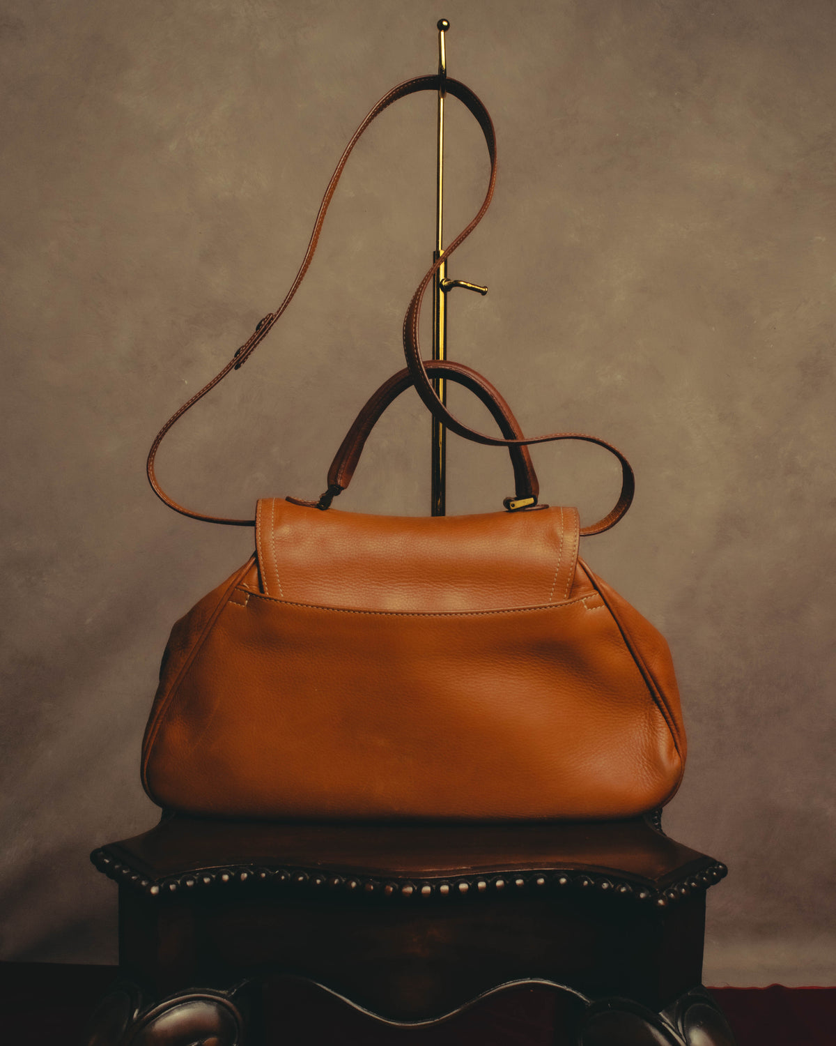 -SPECIAL- “Christian Dior” 2006-2007 Gaucho saddle leather two-way satchel