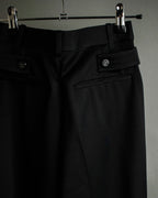 "CHANEL" Fringe design high waist straight cut slacks