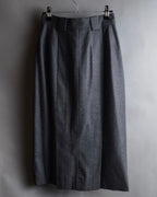 "CHANEL" 90's Gold button design straight line skirt